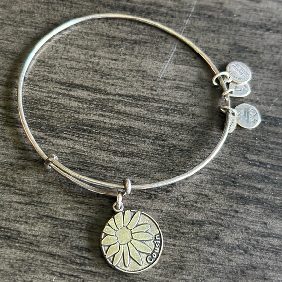 Alex and Ani Silver Sunburst Charm Bracelet - Picture 1 of 3